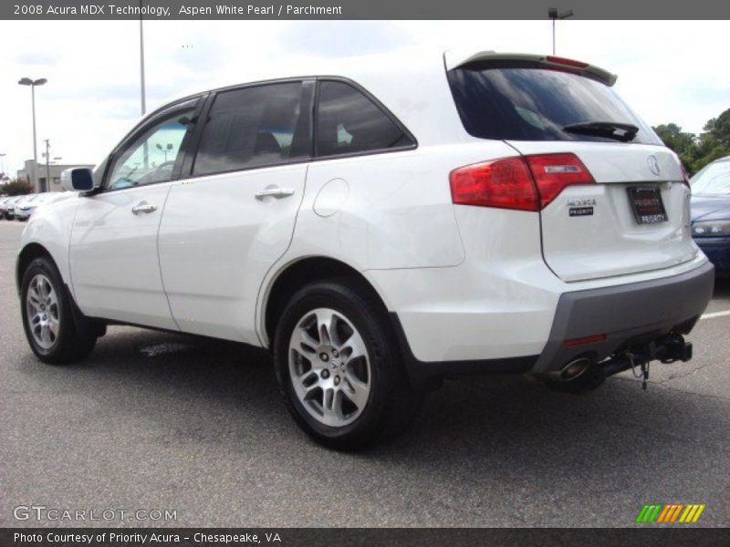Aspen White Pearl / Parchment 2008 Acura MDX Technology