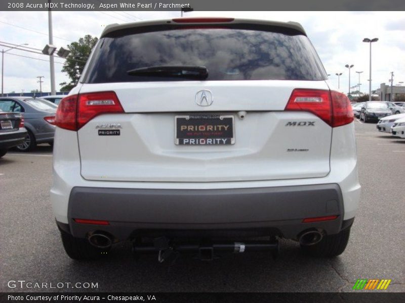 Aspen White Pearl / Parchment 2008 Acura MDX Technology