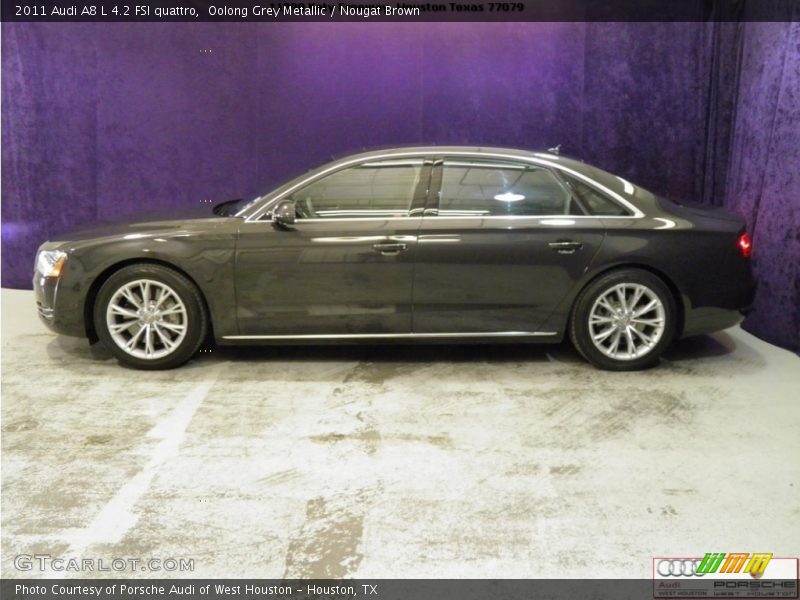 Oolong Grey Metallic / Nougat Brown 2011 Audi A8 L 4.2 FSI quattro