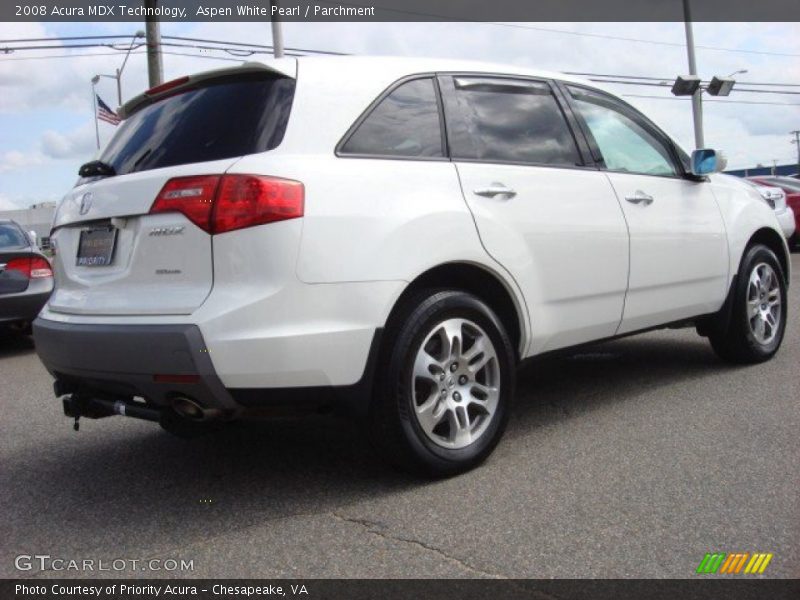Aspen White Pearl / Parchment 2008 Acura MDX Technology