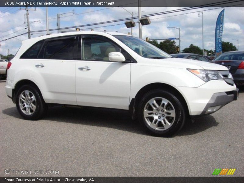 Aspen White Pearl / Parchment 2008 Acura MDX Technology