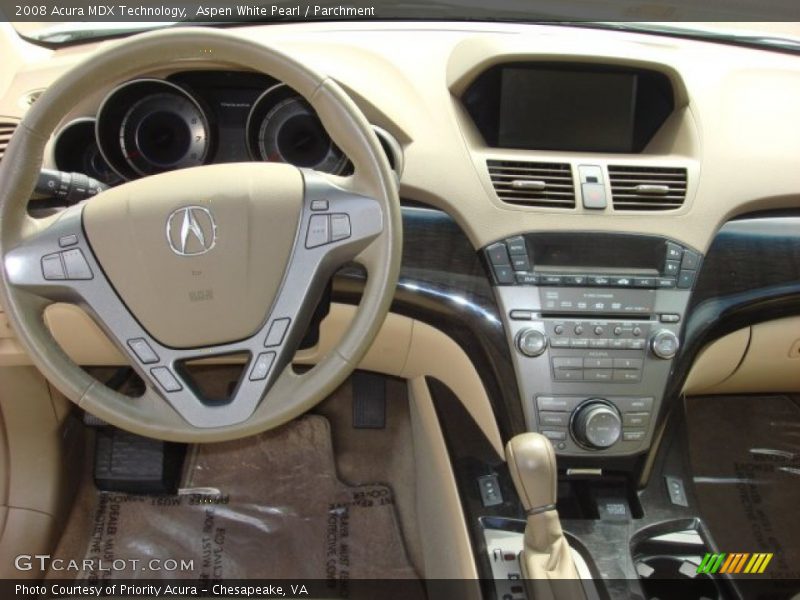 Aspen White Pearl / Parchment 2008 Acura MDX Technology