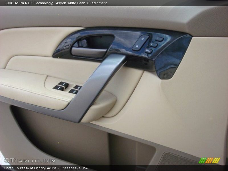 Aspen White Pearl / Parchment 2008 Acura MDX Technology