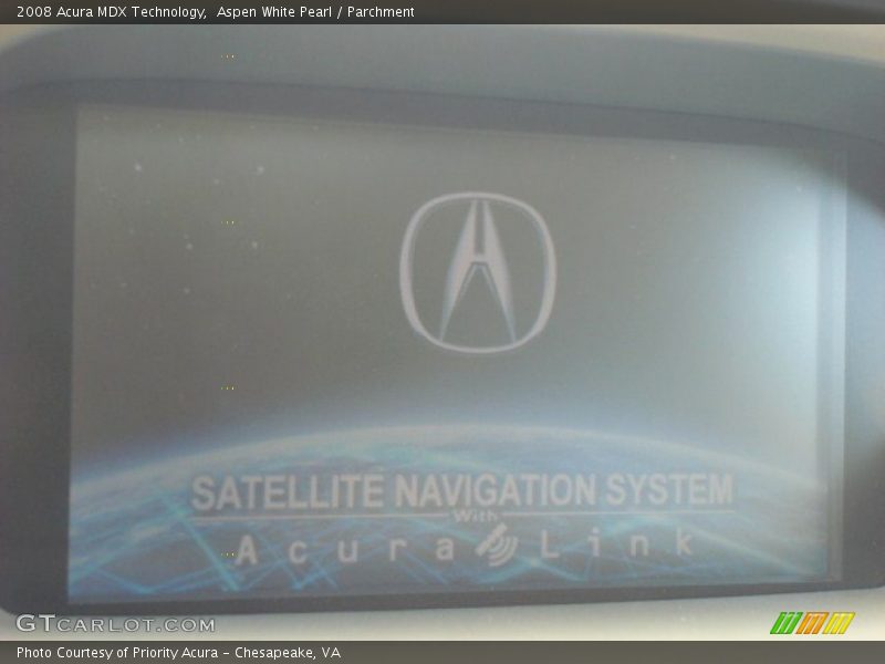 Aspen White Pearl / Parchment 2008 Acura MDX Technology