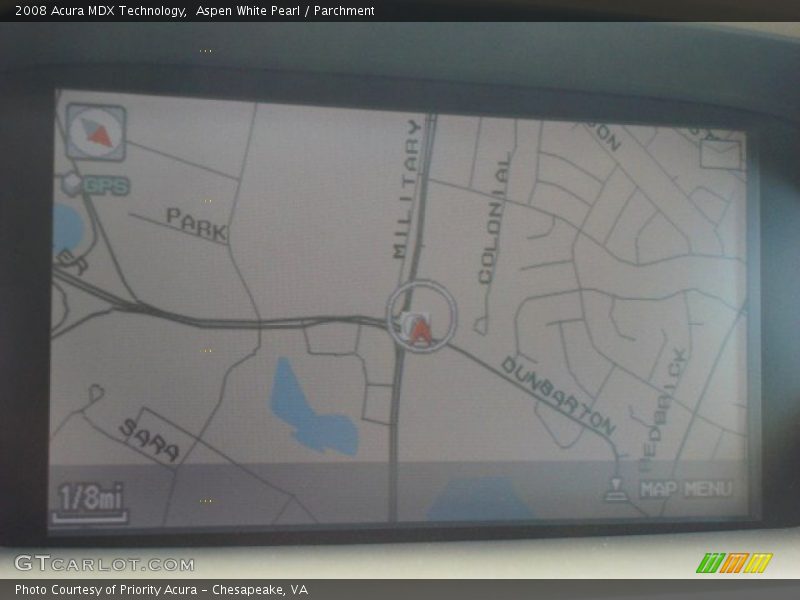 Aspen White Pearl / Parchment 2008 Acura MDX Technology