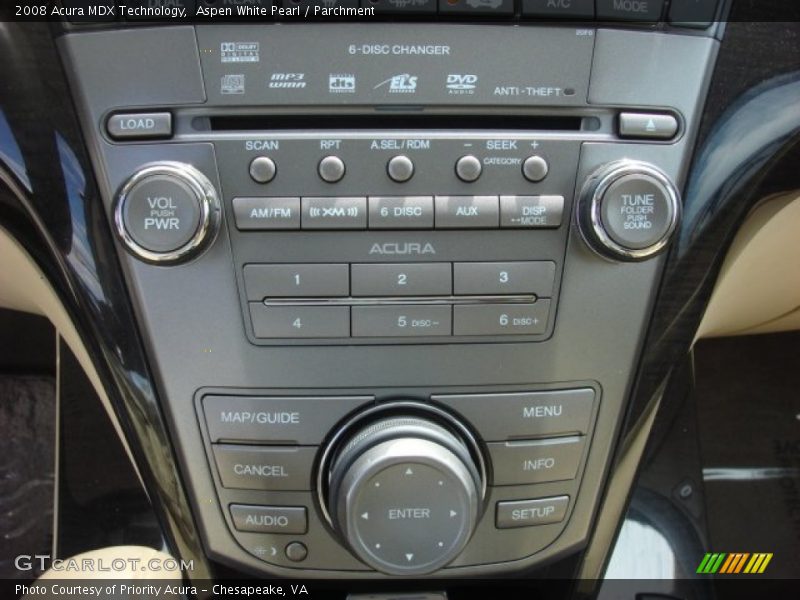 Aspen White Pearl / Parchment 2008 Acura MDX Technology