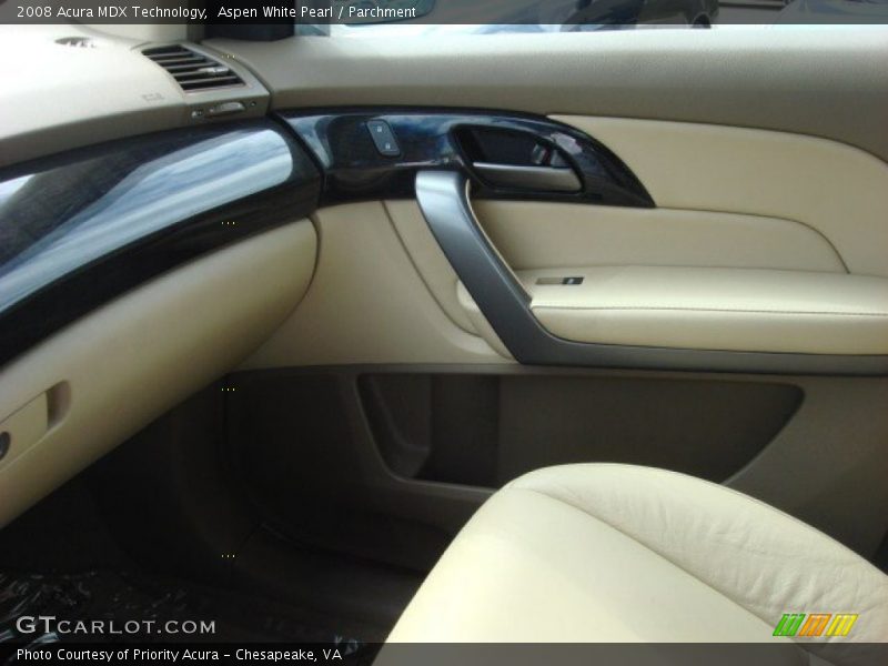 Aspen White Pearl / Parchment 2008 Acura MDX Technology