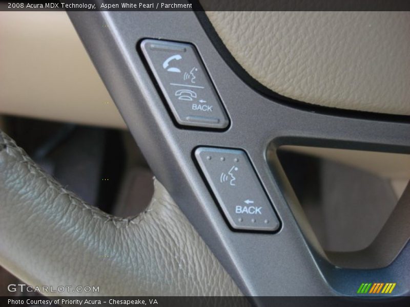 Aspen White Pearl / Parchment 2008 Acura MDX Technology
