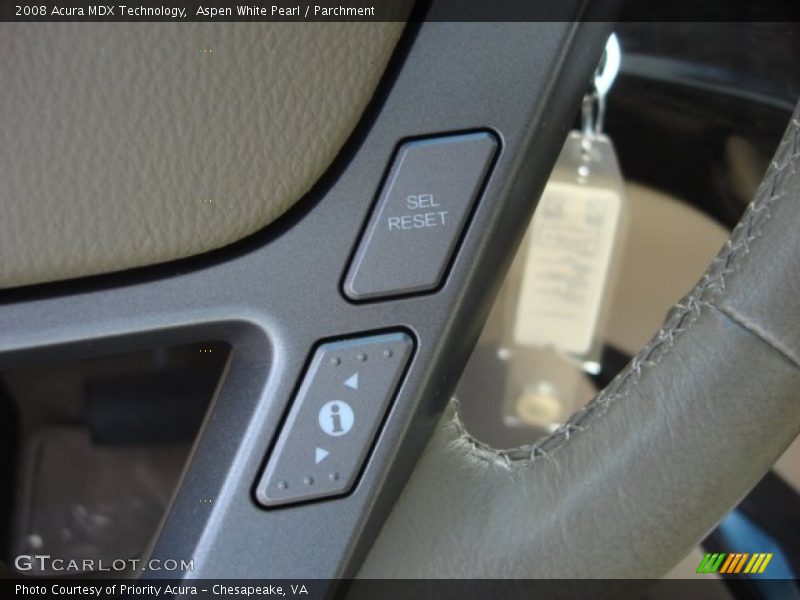 Aspen White Pearl / Parchment 2008 Acura MDX Technology