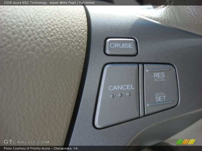 Aspen White Pearl / Parchment 2008 Acura MDX Technology