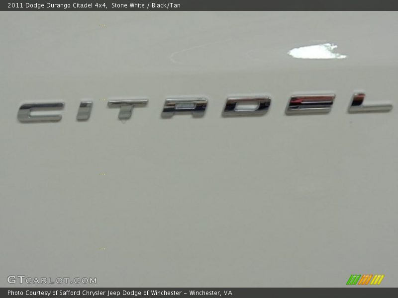 Stone White / Black/Tan 2011 Dodge Durango Citadel 4x4