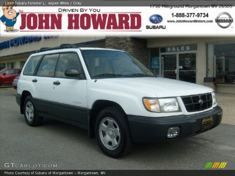 Aspen White / Gray 1999 Subaru Forester L
