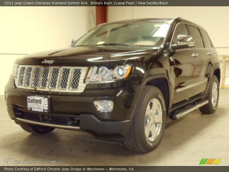 Brilliant Black Crystal Pearl / New Saddle/Black 2011 Jeep Grand Cherokee Overland Summit 4x4