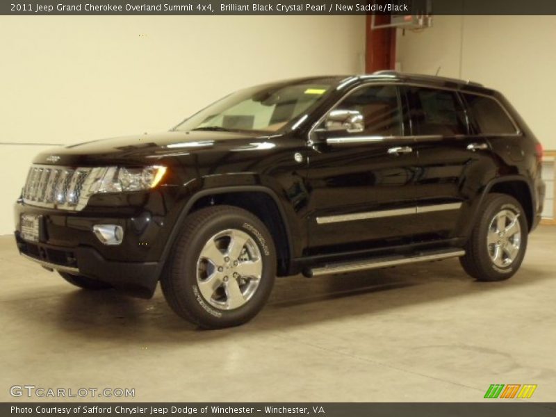 Brilliant Black Crystal Pearl / New Saddle/Black 2011 Jeep Grand Cherokee Overland Summit 4x4