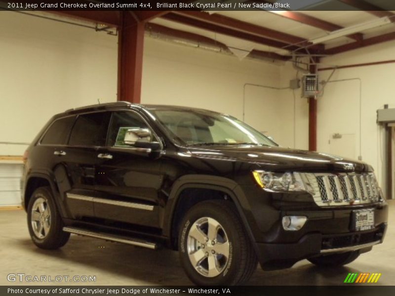 Brilliant Black Crystal Pearl / New Saddle/Black 2011 Jeep Grand Cherokee Overland Summit 4x4