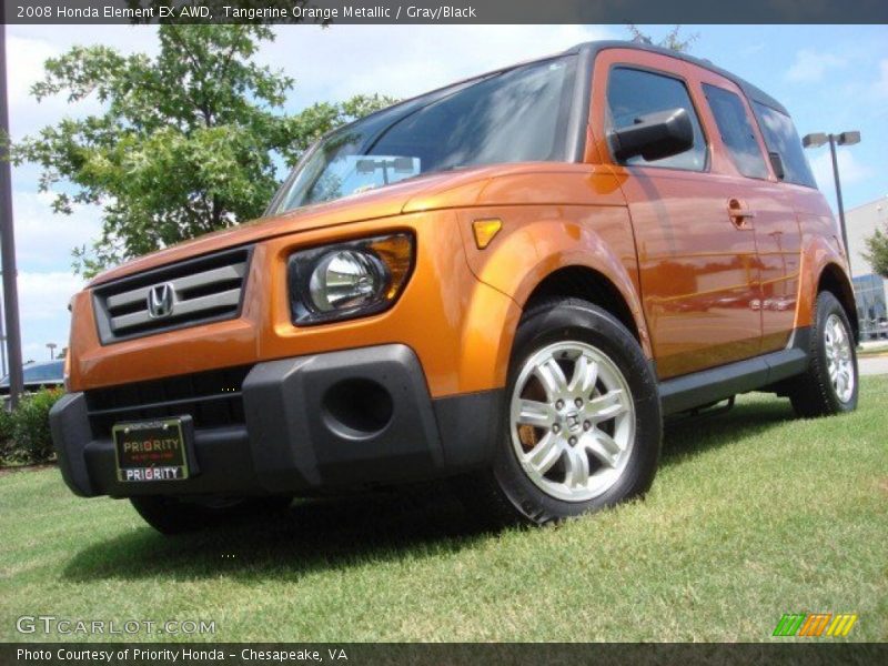 Tangerine Orange Metallic / Gray/Black 2008 Honda Element EX AWD