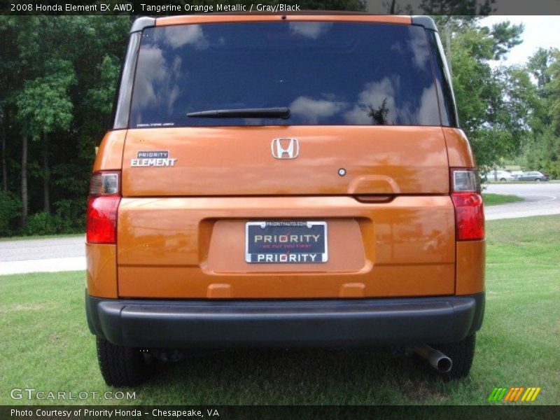 Tangerine Orange Metallic / Gray/Black 2008 Honda Element EX AWD