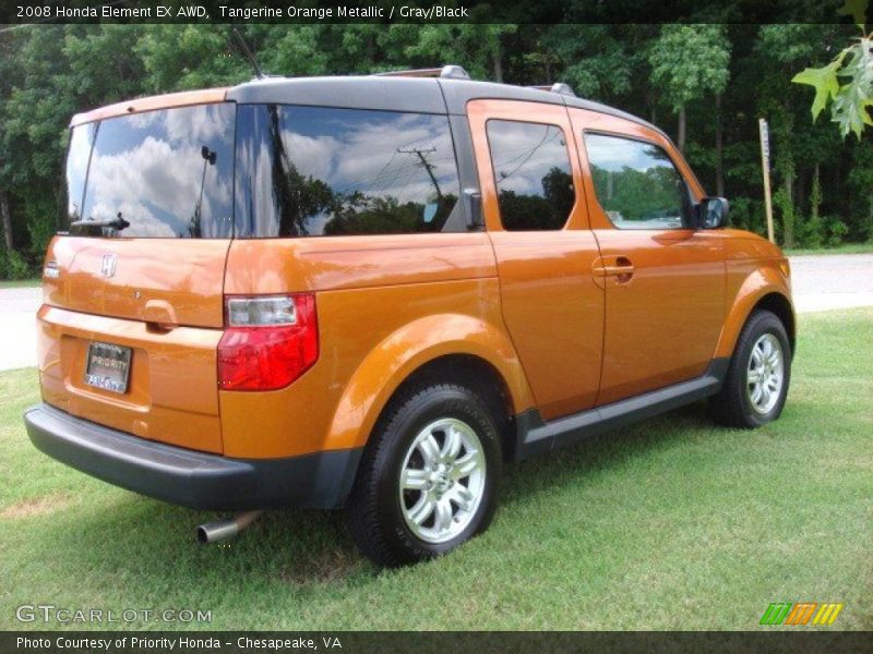 Tangerine Orange Metallic / Gray/Black 2008 Honda Element EX AWD