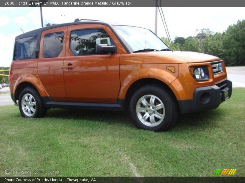 Tangerine Orange Metallic / Gray/Black 2008 Honda Element EX AWD