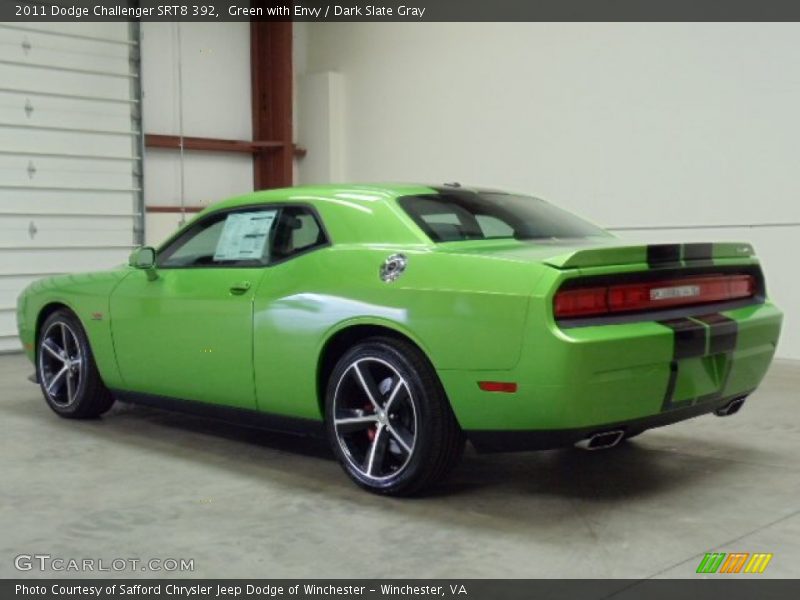 Green with Envy / Dark Slate Gray 2011 Dodge Challenger SRT8 392