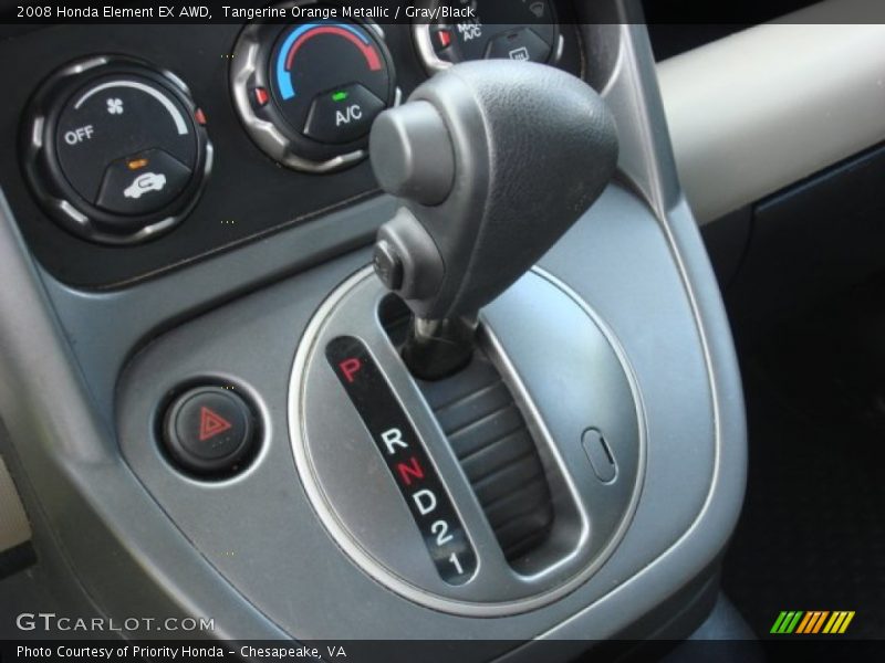 Tangerine Orange Metallic / Gray/Black 2008 Honda Element EX AWD
