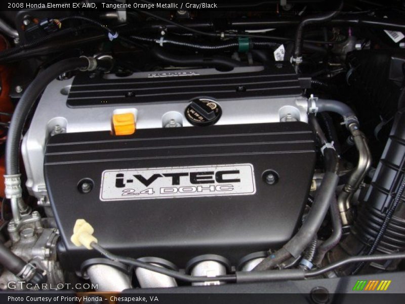 Tangerine Orange Metallic / Gray/Black 2008 Honda Element EX AWD
