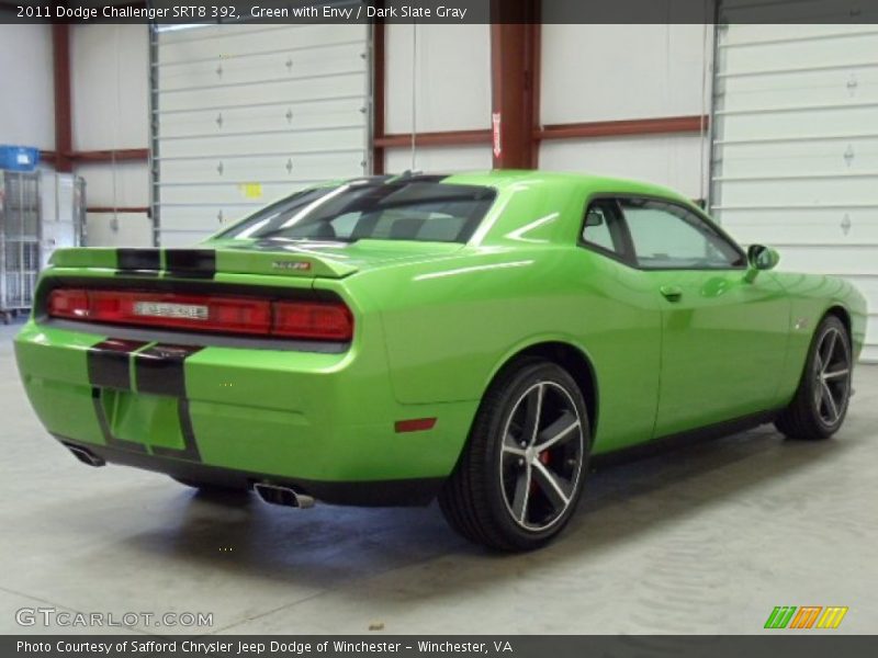 Green with Envy / Dark Slate Gray 2011 Dodge Challenger SRT8 392