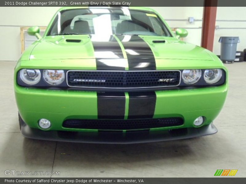 Green with Envy / Dark Slate Gray 2011 Dodge Challenger SRT8 392