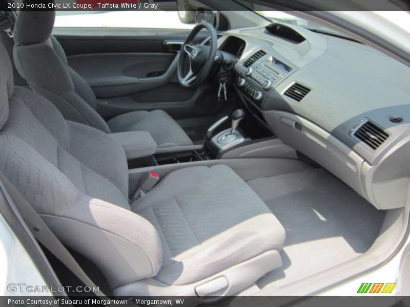Taffeta White / Gray 2010 Honda Civic LX Coupe