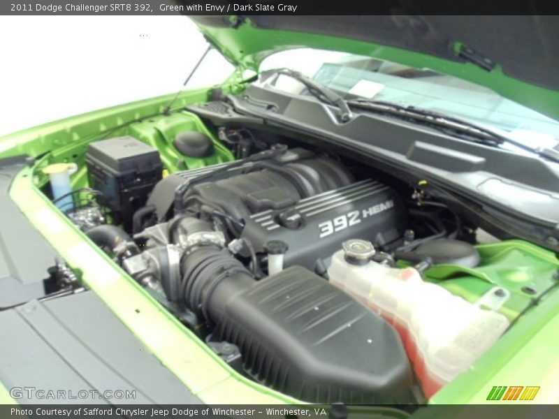 Green with Envy / Dark Slate Gray 2011 Dodge Challenger SRT8 392