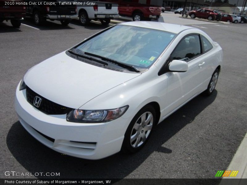 Taffeta White / Gray 2010 Honda Civic LX Coupe