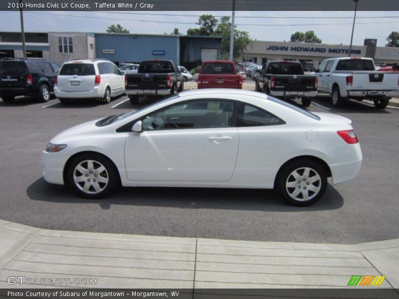 Taffeta White / Gray 2010 Honda Civic LX Coupe