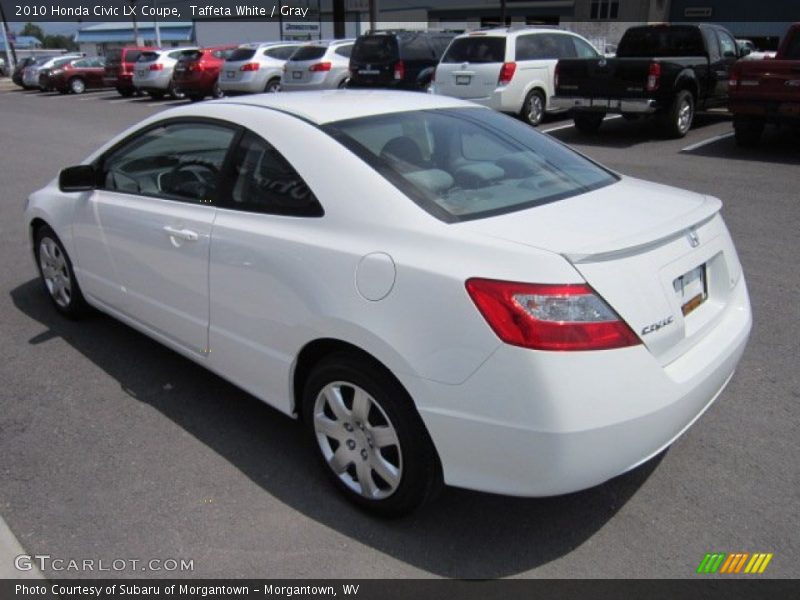Taffeta White / Gray 2010 Honda Civic LX Coupe