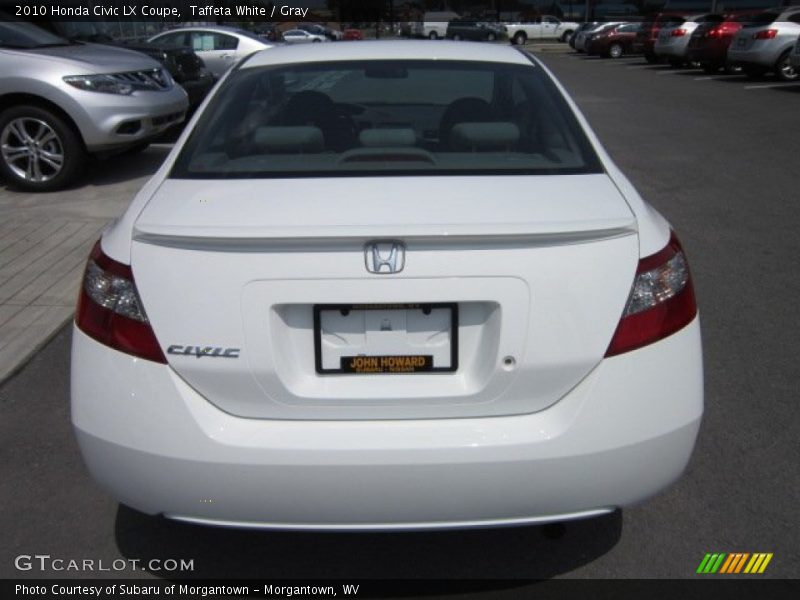 Taffeta White / Gray 2010 Honda Civic LX Coupe