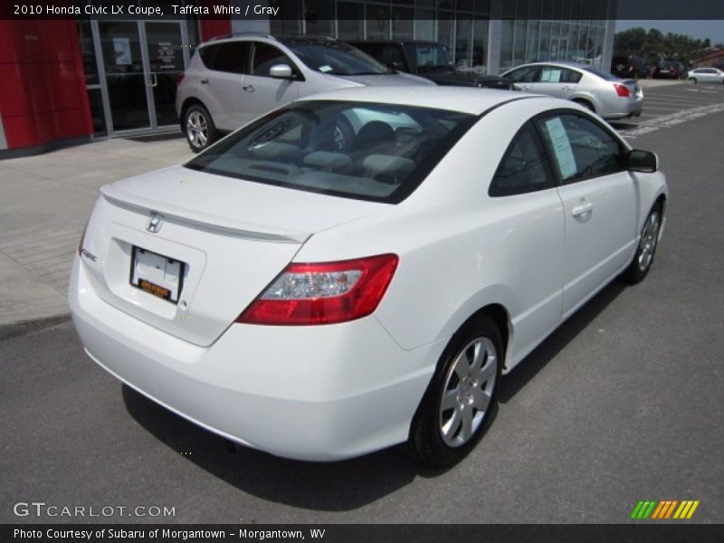 Taffeta White / Gray 2010 Honda Civic LX Coupe
