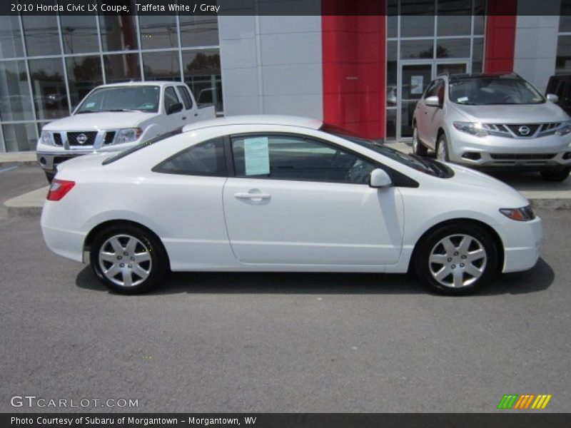 Taffeta White / Gray 2010 Honda Civic LX Coupe