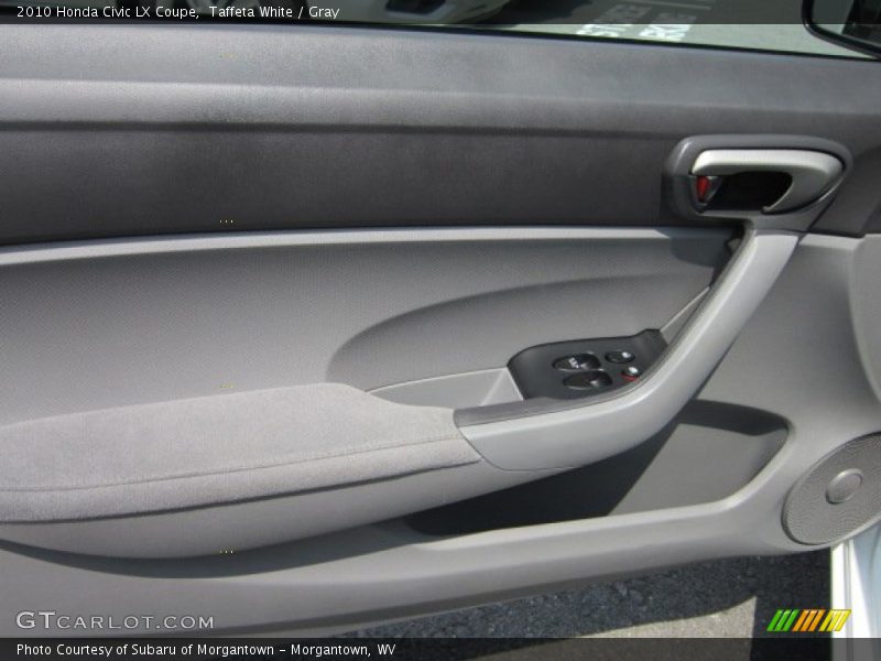 Taffeta White / Gray 2010 Honda Civic LX Coupe