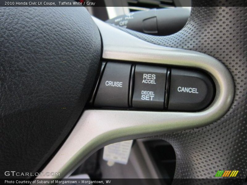 Taffeta White / Gray 2010 Honda Civic LX Coupe