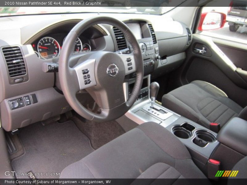 Graphite Interior - 2010 Pathfinder SE 4x4 