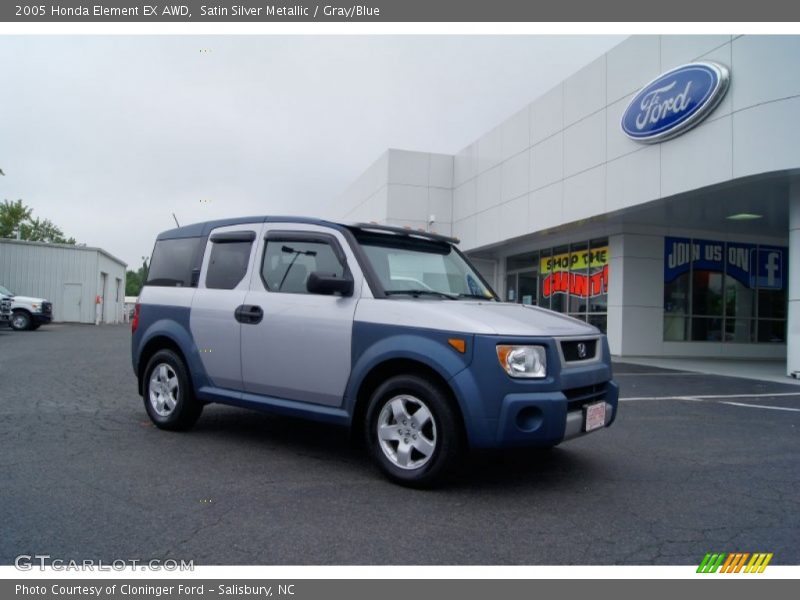 Satin Silver Metallic / Gray/Blue 2005 Honda Element EX AWD