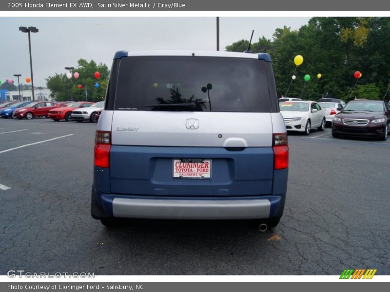 Satin Silver Metallic / Gray/Blue 2005 Honda Element EX AWD