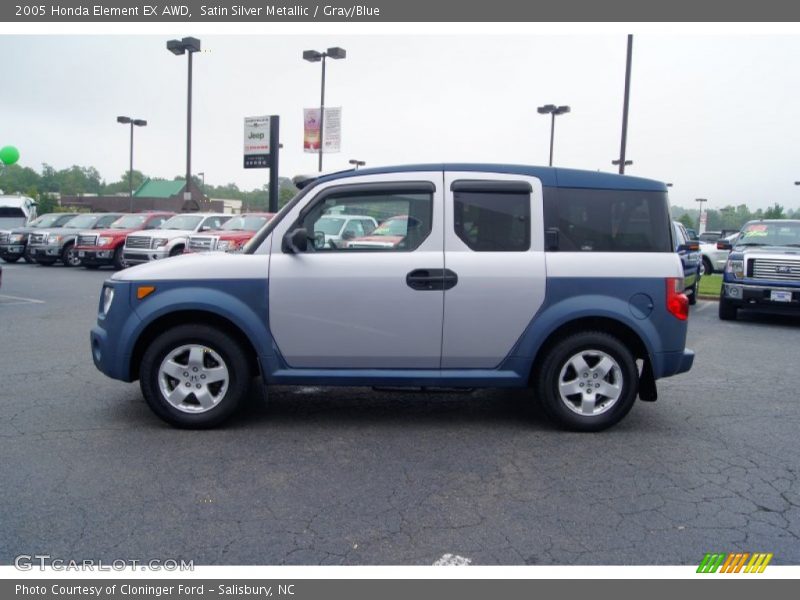 Satin Silver Metallic / Gray/Blue 2005 Honda Element EX AWD
