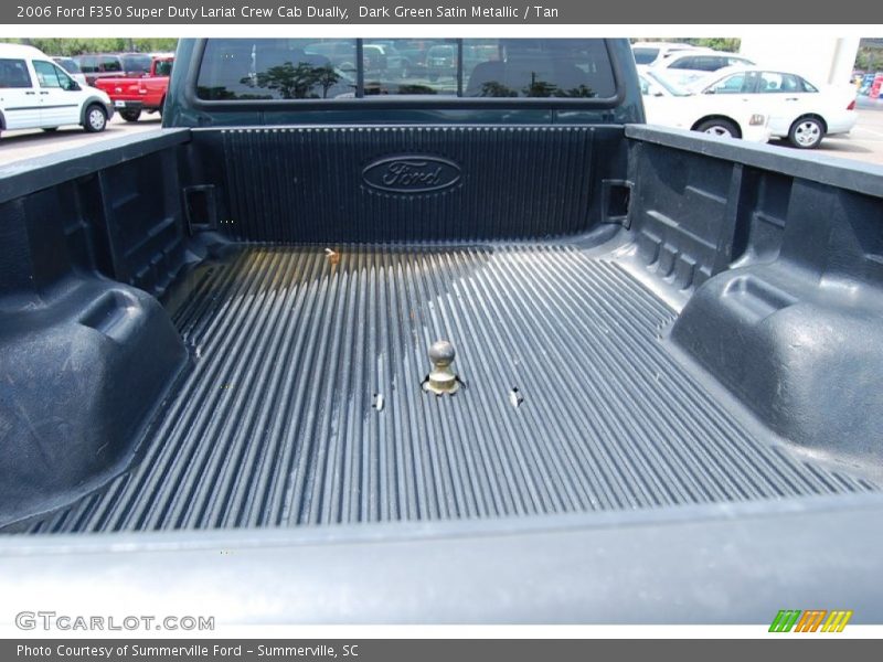 Dark Green Satin Metallic / Tan 2006 Ford F350 Super Duty Lariat Crew Cab Dually