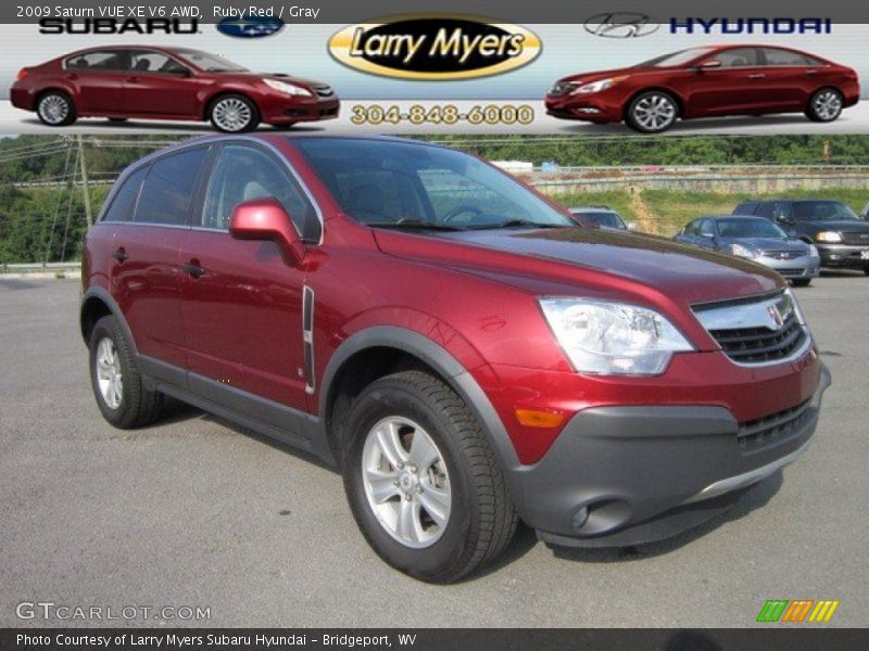 Ruby Red / Gray 2009 Saturn VUE XE V6 AWD