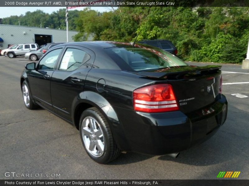 Brilliant Black Crystal Pearl / Dark Slate Gray/Light Slate Gray 2008 Dodge Avenger R/T AWD