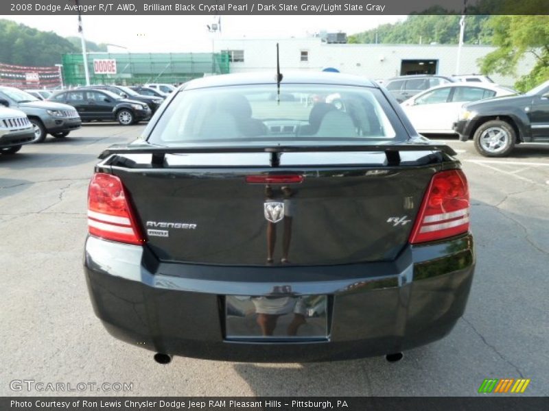 Brilliant Black Crystal Pearl / Dark Slate Gray/Light Slate Gray 2008 Dodge Avenger R/T AWD