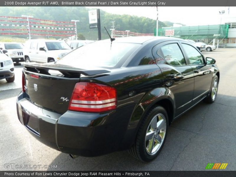 Brilliant Black Crystal Pearl / Dark Slate Gray/Light Slate Gray 2008 Dodge Avenger R/T AWD