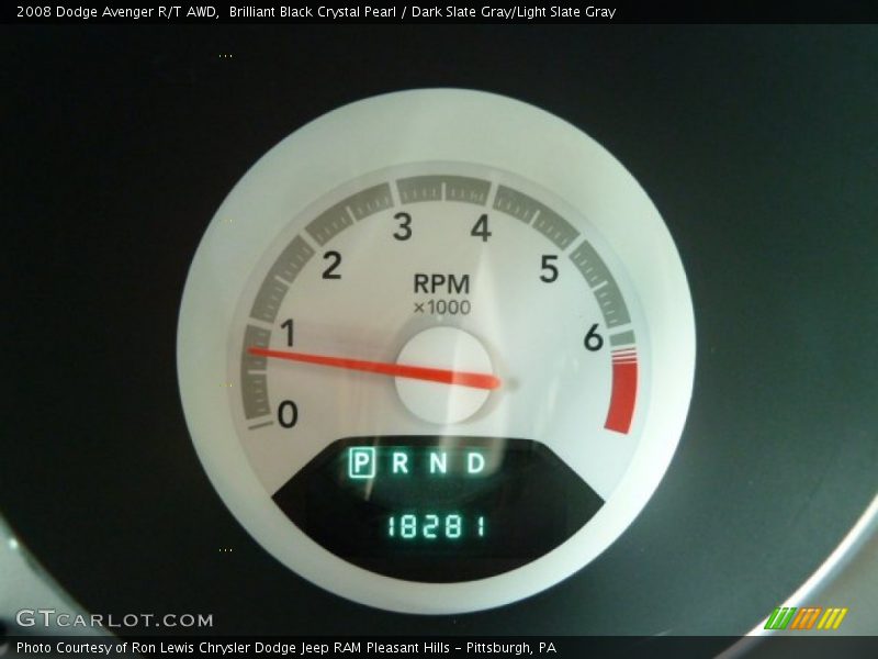 Brilliant Black Crystal Pearl / Dark Slate Gray/Light Slate Gray 2008 Dodge Avenger R/T AWD