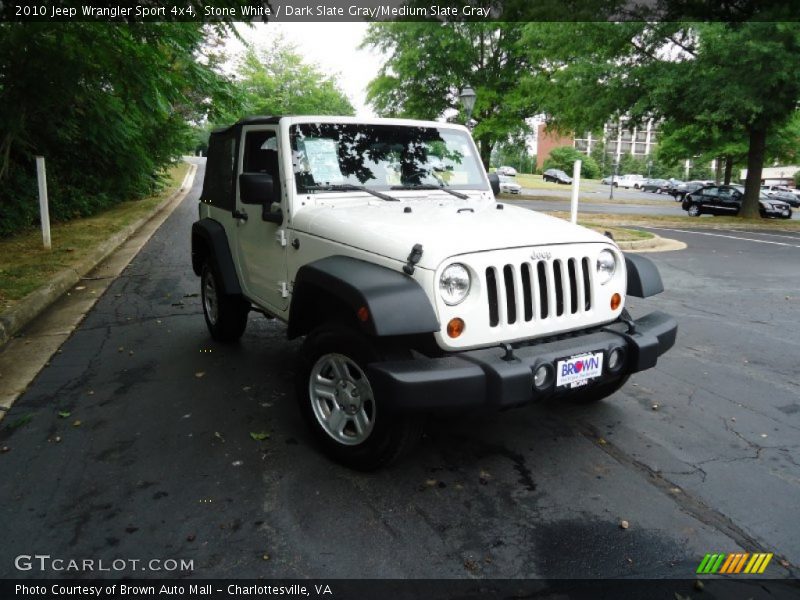 Stone White / Dark Slate Gray/Medium Slate Gray 2010 Jeep Wrangler Sport 4x4