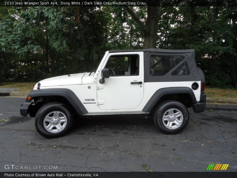 Stone White / Dark Slate Gray/Medium Slate Gray 2010 Jeep Wrangler Sport 4x4